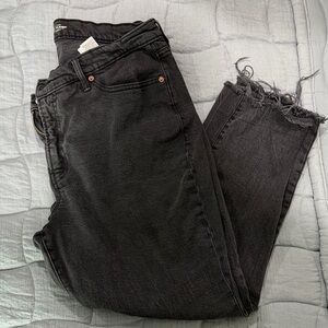 Old Navy Women's Charcoal Distressed Jeans